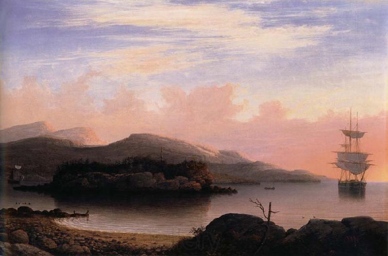 Fitz Hugh Lane Off Mount Desert Island Australian oil painting art